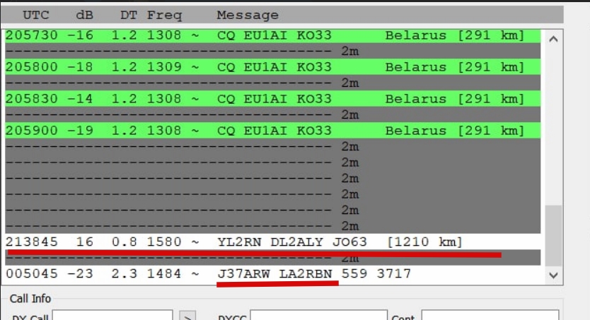 EW8AX FT8 DIGI 145 MHZ прием DX