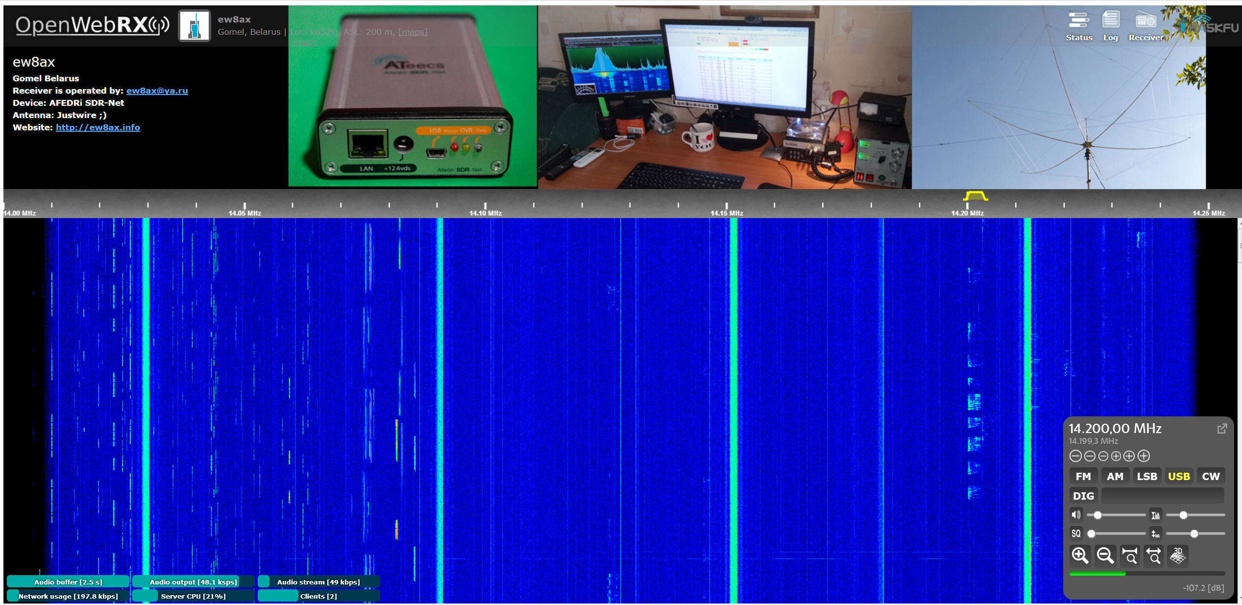 ew8ax websdr afedri sdr and OpenWebRX