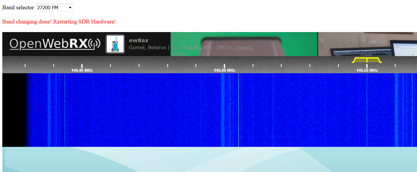 openwebrx - yes i can change band and frequency / EW8AX