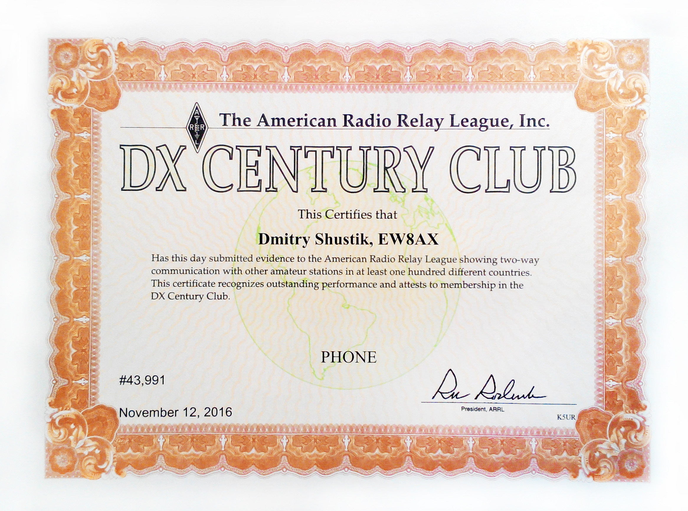 ew8ax lotw arrl diploma PHONE