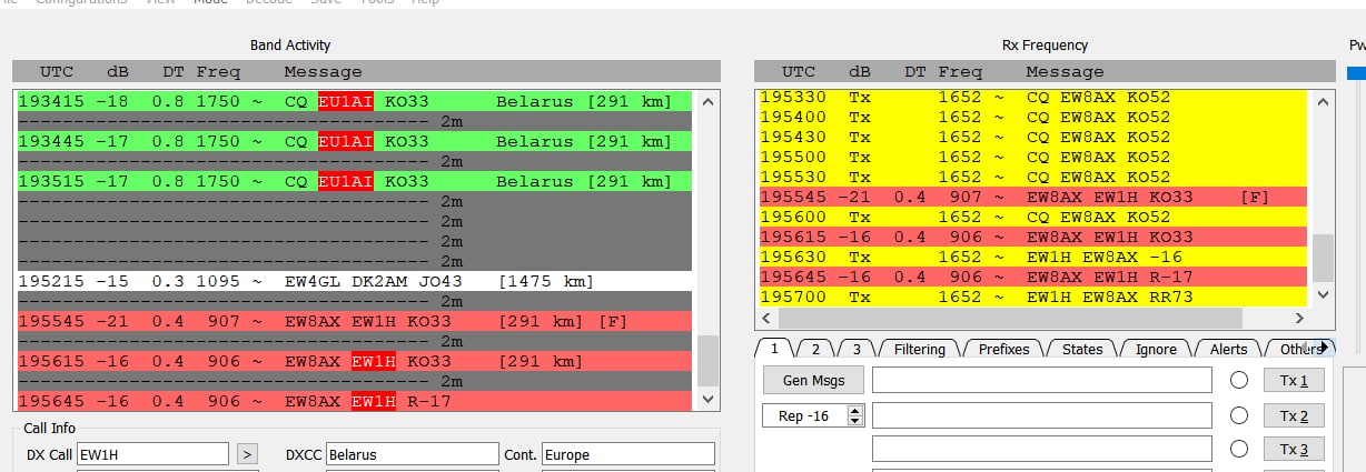 EW8AX FT8 DIGI 145 MHZ прием