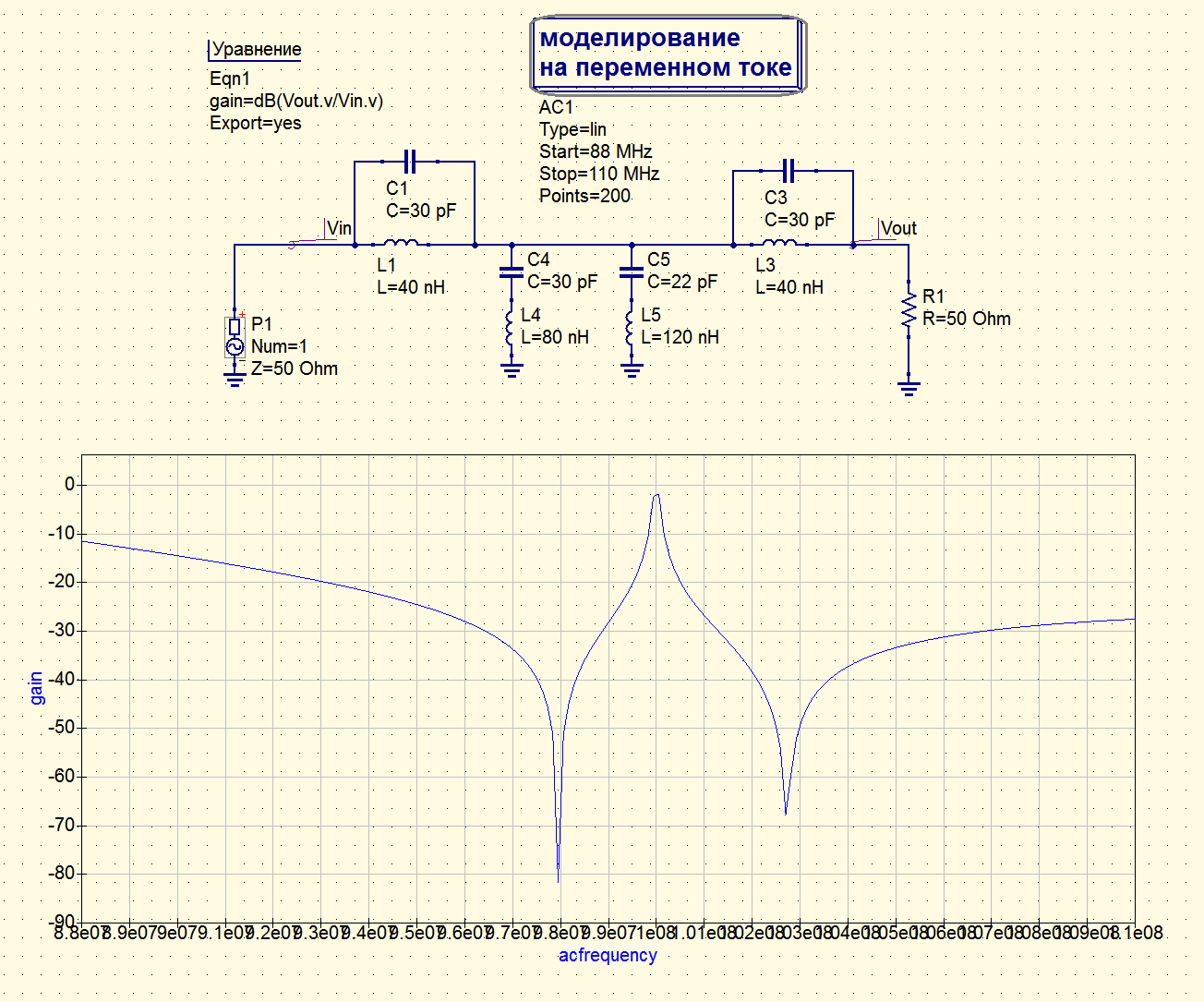 QUSC model for TRAP FILTER FM