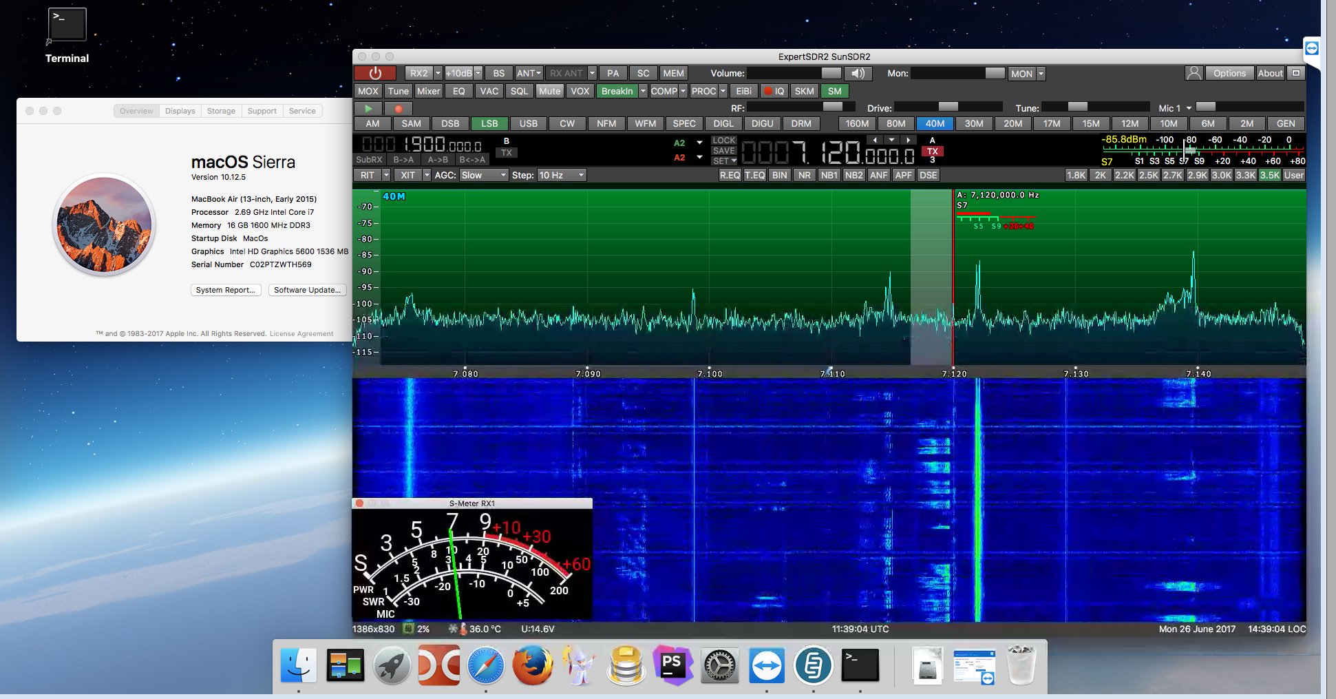 SunSDR2 ExpersSDR MacOS Sierra